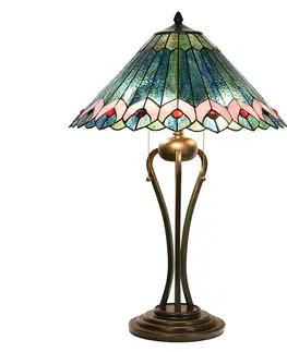 Stolové lampy Clayre&Eef Stolová lampa 5LL-5391 v štýle Tiffany