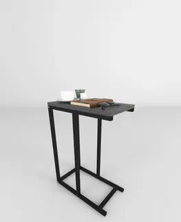 Konferenčné stolíky LANDEN 45*25 príručný stolík, antracit / čierna 