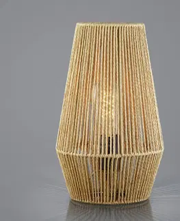 Stolové lampy HELL Lanové stolové svietidlo z papiera, hnedé, Ø 20 cm