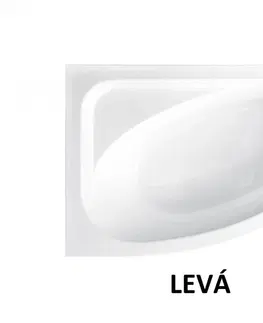 Vane HOPA - Asymetrická vaňa CORNEA - Nožičky k vani - S nožičkami, Rozmer vane - 150 × 100 cm, Spôsob prevedenia - Ľavé VANCOR150L+OLVPINOZ