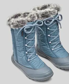 turistická obuv Detské hrejivé a nepremokavé čižmy SH500 X-Warm na zimnú turistiku na zips 30-38