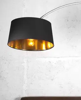Stojace lampy LuxD 17035 Stojanová lampa SHAPE čierno zlatá Stojanové svietidlo