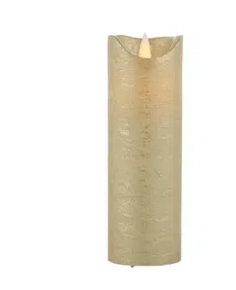 LED sviečky Sirius LED sviečka Sara Exclusive, zlatá, Ø 5cm, výška 15cm