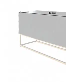 TV stolíky LuxD Dizajnový TV stolík Shayla 160 cm čierny - mango