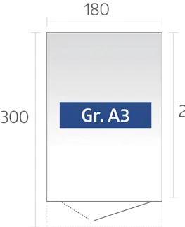 AVANTGARDE Biohort Záhradný domček BIOHORT Avantgarde ECO A3 180 × 260 cm (tmavo šedá metalíza)