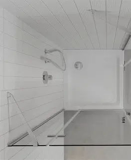 Vane MEXEN/S - Roma Duo sprchovací kút 70x70, transparent, chróm + vanička so sifónom 854-070-070-01-02-4010