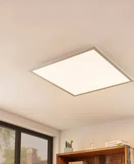 SmartHome stropné svietidlá Lindby Lindby Kjetil stropný LED panel app RGB 62 x 62cm