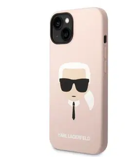 Puzdrá na mobilné telefóny Puzdro Karl Lagerfeld MagSafe Liquid Silicone Karl Head pre Apple iPhone 14, ružové 57983111153
