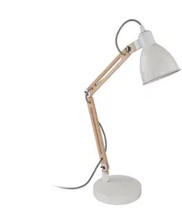 Lampy Eglo Eglo 96957 - Stolná lampa TORONA 1 1xE14/28W/230V biela 