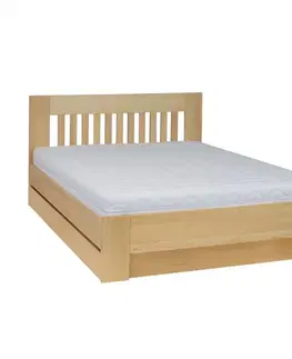 Manželské postele LUKY186 BOX masívna posteľ s úložným priestorom 180 cm, buk