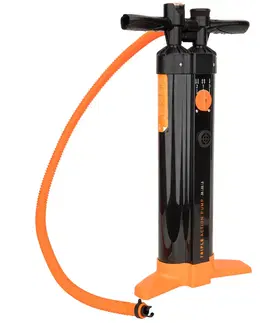 vodné športy Tlakomer na vysokotlakové dvojčinné a trojčinné pumpy oranžovo-čierny