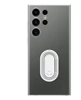 Puzdrá na mobilné telefóny Zadný kryt Clear Gadget pre Samsung Galaxy S23 Ultra, transparentná (s odnímateľným úchytom) EF-XS918CTEGWW