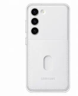 Puzdrá na mobilné telefóny Zadný kryt Frame Cover pre Samsung Galaxy S23, biela EF-MS911CWEGWW