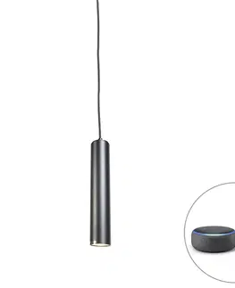 Zavesne lampy Elegantná závesná lampa čierna vrátane svetelného zdroja WiFi GU10 - Tuba Small