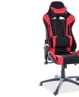 Kancelárske stoličky Signal Kancelárska stolička VIPER čierna/červená