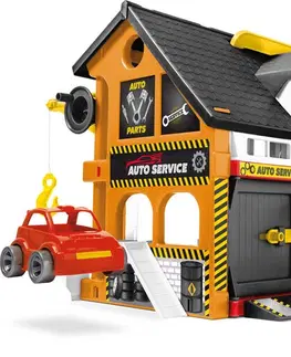 Hračky - autodráhy a garáže pre autíčka WADER - hrací set autoservis