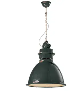 Závesné svietidlá Ferroluce Závesná lampa C1750 keramické tienidlo, čierna