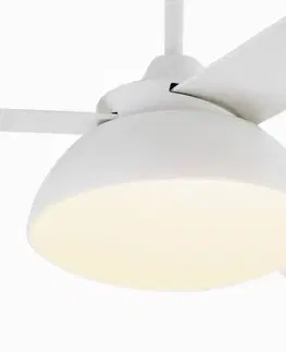 Stropné ventilátory so svetlom FARO BARCELONA Stropný ventilátor Rodas s LED svietidlom, biela