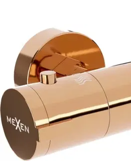 Kúpeľňové batérie MEXEN - Kai termostatická sprchová batéria ružové zlato 77100-60