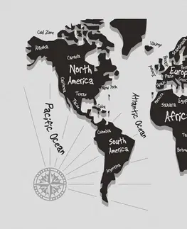 Samolepiace tapety Samolepiaca tapeta jedinečná čiernobiela mapa