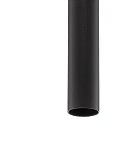 Závesné svietidlá Euluna Závesné svietidlo Laser s jedným plameňom, čierne, tienidlo 100 cm