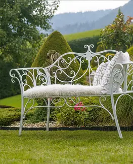 Záhradné lavice Záhradná lavička, biela, ETELIA