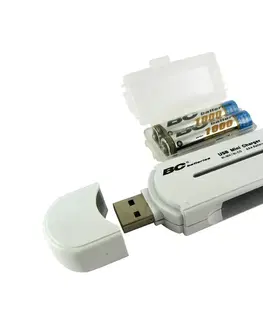 Predlžovacie káble  Nabíjačka batérií BC-20 2xAAA/USB 5V 