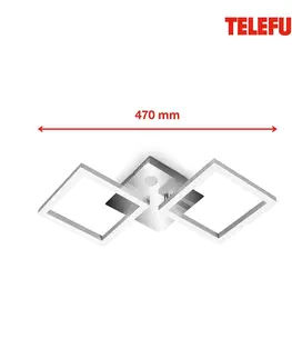 Stropné svietidlá s pohybovým senzorom Telefunken LED svetlo Frame snímač chróm/hliník 47x23 cm