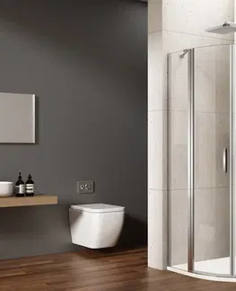 Sprchové dvere GELCO - LORO štvrťkruhová sprchová zástena 900x900, číre sklo, pravá GN5590