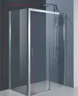Sprchovacie kúty HOPA - Pevná stena ESTRELA - FARBA rámu - Chróm / Leštený hliník (ALU), Pevná stena - 90 cm, Smer zatvárania - Univerzálny Ľavé / Pravé, Výplň - Číre bezpečnostné sklo - 6 mm BCESTR90PSCC