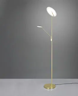 Stojacie lampy Trio Lighting LED lampa Brantford lampa na čítanie mosadz matná
