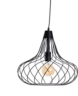 Zavesne lampy Moderne hanglamp zwart - Iggy