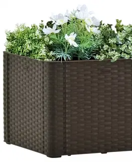 Kvetináče a truhlíky Záhradný vyvýšený záhon so samozavlažovaním polypropylén Dekorhome Zelená