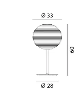 Stolové lampy Rotaliana Rotaliana Flow Glass T2 stolová lampa so stojanom