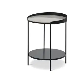 End Tables Odkladací stolík s keramickou doskou s mramorovým vzhľadom