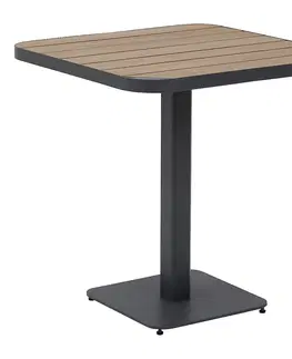 Stolčeky DEOKORK Hliníkový stôl CAPRI 70x70 cm (antracit)
