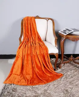 Jednofarebné deky Deka Clarte 130x170 oranžový