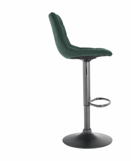 Barové stoličky KONDELA Lahela barová stolička zelená / čierna