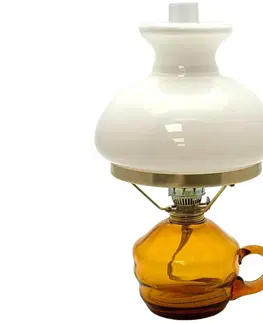 Lampy Floriánova huť Petrolejová lampa KLÁRA 34 cm amber 