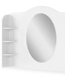 Sektorový nábytok Toaletný stolík Luna LN-06 biely/ružové