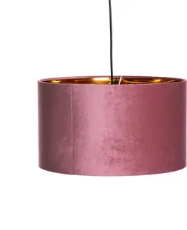 Zavesne lampy Moderne hanglamp roze met goud 40 cm - Rosalina