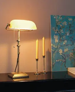Stolové lampy na písací stôl Steinhauer Stolová lampa Ancilla nastaviteľná bronzová/žltá