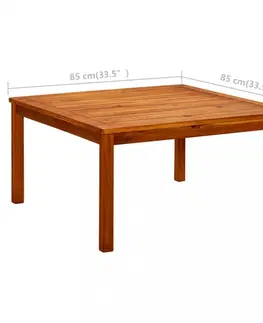 Záhradné stoly Záhradný konferenčný stolík akácie Dekorhome 85x85x45 cm
