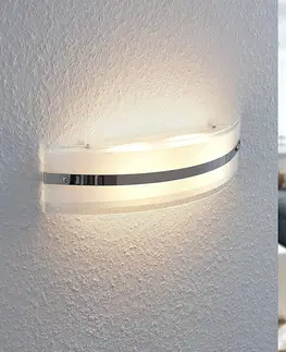 Nástenné svietidlá Lindby LED nástenná lampa LED Zinka zo skla, 37,5 cm