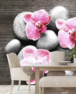Tapety Feng Shui Fototapeta Zen kompozícia s orchideou