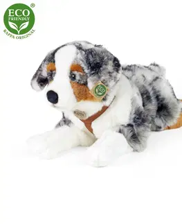 Plyšové hračky RAPPA - Plyšový austrálsky ovčiak ležiaci 61 cm ECO-FRIENDLY