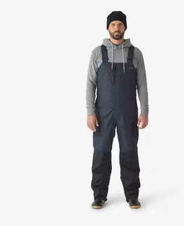 neoprén Pánske hrejivé rybárske nohavice s trakmi FO 500 TH sivé