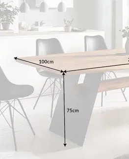 Jedálenské stoly Jedálenský stôl NOMIA Dekorhome 200x100x75 cm