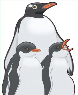 Nálepky pre deti Dekoračné nálepky na stenu tučniaky