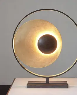 Stolové lampy Holländer Stolová lampa Satellite zlato-hnedá, výška 58
